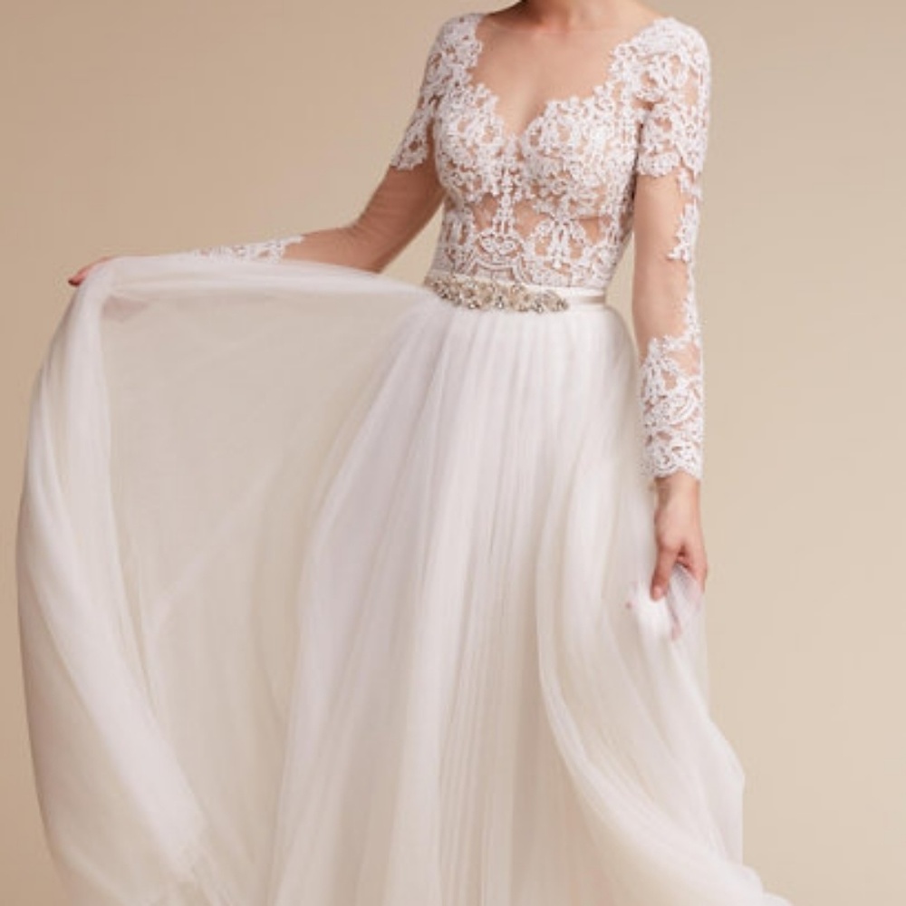 BHLDN Amora Skirt Ivory sz 2